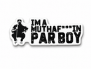 Press Golf Par Boy Golf Sticker