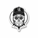 Press Golf Golf Skull Golf Sticker