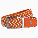 Nexbelt - Braided Burnt Orange & White Ratchet Golf Belt 1.38" [35mm]
