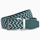 Nexbelt - Braided Green & White Golf Ratchet Belt 1.38" [35mm]