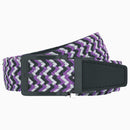 Nexbelt - Braided Purple, Silver & Black Golf Ratchet Belt 1 3/8" Strap [35mm]