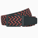 Nexbelt - Braided Scarlet & Black Golf Ratchet Belt 1.38" [35mm]