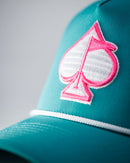 Pins and Aces Perforated Rope Hat - Baby Blue