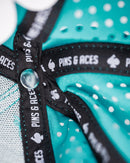 Pins and Aces Perforated Rope Hat - Baby Blue