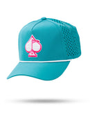 Pins and Aces Perforated Rope Hat - Baby Blue