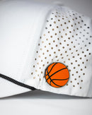 Pins and Aces Perforated Rope Hat - White