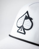 Pins and Aces Perforated Rope Hat - White