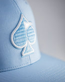 Pins and Aces Performance Spade Hat - Carolina Blue