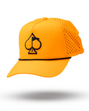 Pins and Aces Perforated Rope Hat - Highlighter Orange