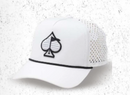 Pins and Aces Perforated Rope Hat - White