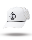 Pins and Aces Perforated Rope Hat - White