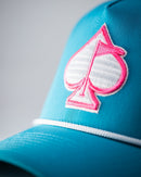 Pins and Aces Perforated Rope Hat - Baby Blue