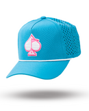 Pins and Aces Perforated Rope Hat - Baby Blue