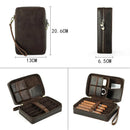 Club Rehab Leather Travel Cigar Humidor Box – Portable Cigar Case