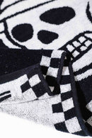 Devereux Skull Caddie Knitted Towel - Black / White