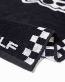 Devereux Skull Caddie Knitted Towel - Black / White