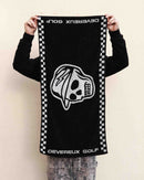 Devereux Skull Caddie Knitted Towel - Black / White