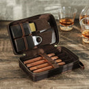Club Rehab Leather Travel Cigar Humidor Box – Portable Cigar Case